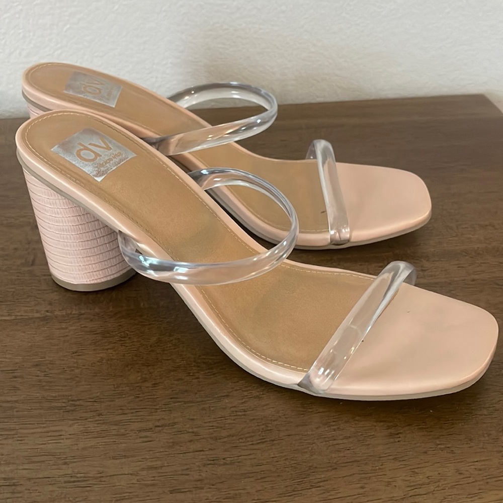 Womens Clear Strappy Heels